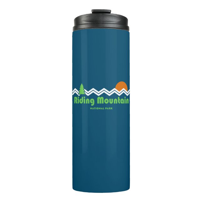 Reiten Nationalpark Retro Thermosbecher (Vorderseite)