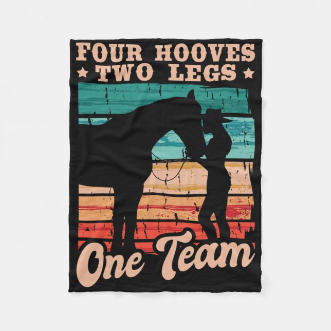 Reiten Pferde Pferde Girl Fleecedecke (Vorderseite)