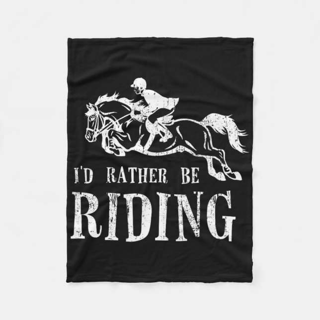 Reiten Pferde Reitsportler Fleecedecke (Vorderseite)