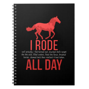 Reiten - Pferdereiten Notizblock