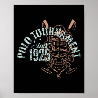 Reiten Polo Riding & amp; Polo Player Reittier Poster