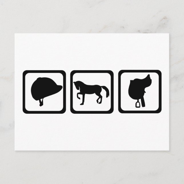 Reiten Postkarte (Vorderseite)