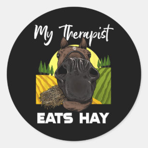 Reiten Reiten Reiten Hay Reiten Runder Aufkleber