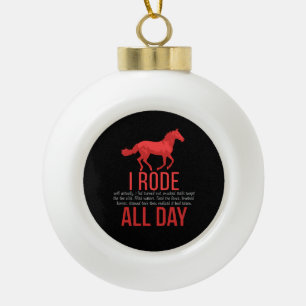 Reiten - Reitgeschenk Keramik Kugel-Ornament