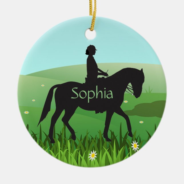 Reiten Reitsport Keramik Ornament (Vorne)