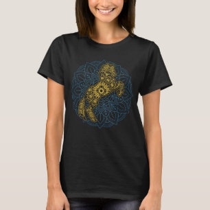 Reiten Reitsport Mandala Pferde T-Shirt