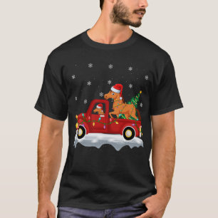 Reiten Roter LKW Weihnachten Reitausflug Weihnacht T-Shirt