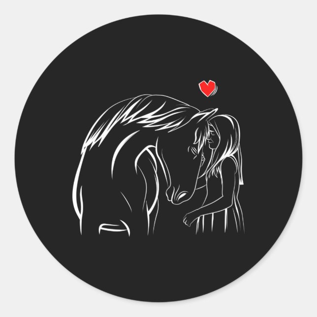 Reiten Runder Aufkleber (Vorderseite)