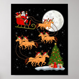 Reiten Santa Sleigh Fantastische Bergwelten im Val Poster