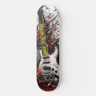 Reiten Sie die Musik elektrische Gitarre Skateboard