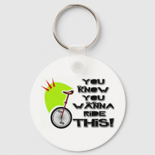 Reiten Sie diesen Unicycle Schlüsselanhänger