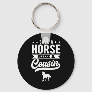 Reiten Sie ein Pferd auf dem Cousin Funny Horseck Schlüsselanhänger