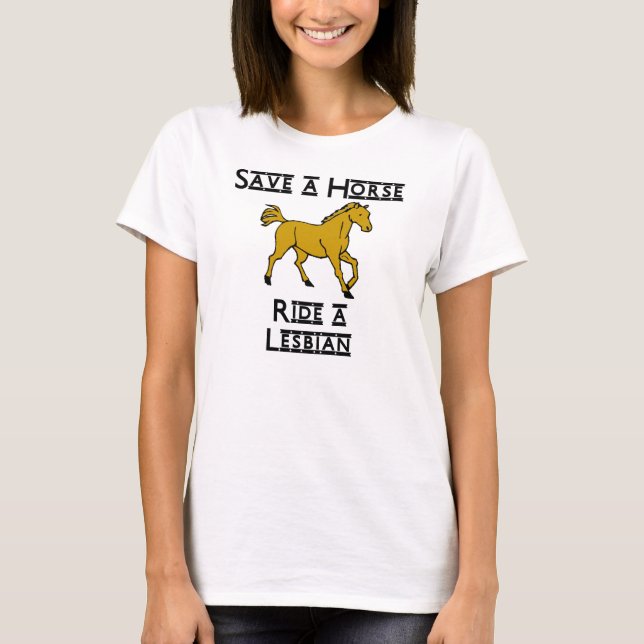 reiten Sie eine Lesbe T-Shirt (Vorderseite)