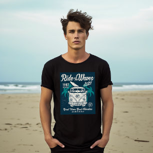 Reiten Sie Retro-Surfen T-Shirt