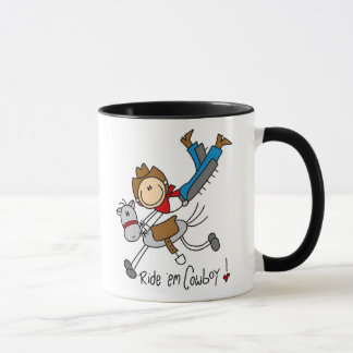 Reiten Sie sie Cowboy-Strichmännchen-Tasse Tasse