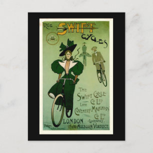 Reiten Sie SWIFT Cycles Vintage-Fahrradposter Postkarte