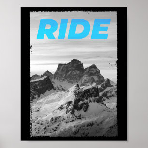 Reiten Snowboard Skifahren Snowboarden Ski Do Poster
