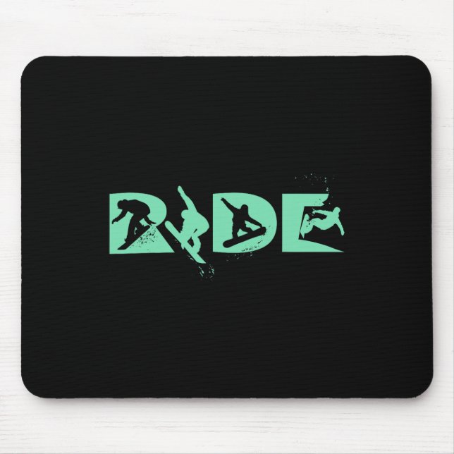 Reiten Snowboarden Funny Snowboard Snowboarder Ges Mousepad (Vorne)