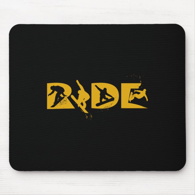 Reiten Snowboarden Funny Snowboard Snowboarder Ges Mousepad (Vorne)