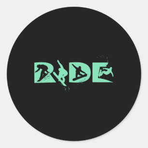 Reiten Snowboarden Funny Snowboard Snowboarder Ges Runder Aufkleber