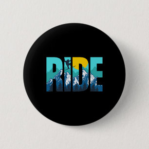 Reiten Snowboarden Pisten Sunset Grafik Button