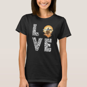 Reiten Sonnenuntergang Liebe Reiter Pferd T-Shirt