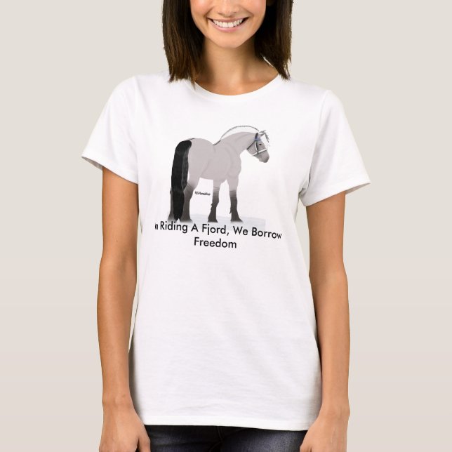 Reiten von einem Fjord T-Shirt (Vorderseite)