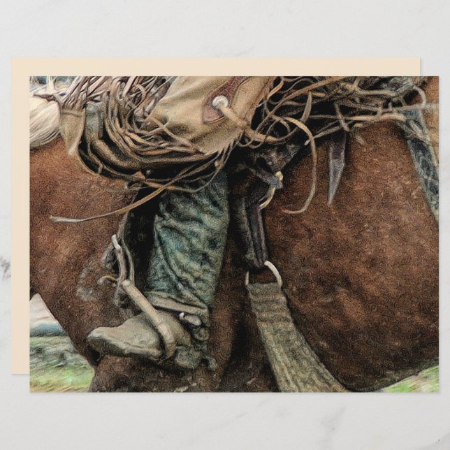 Reiten Western Rodeo Cowboy (Vorne/Hinten)