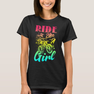 Reiten wie ein Girl Funny Girl Biker Outfit Motorr T-Shirt
