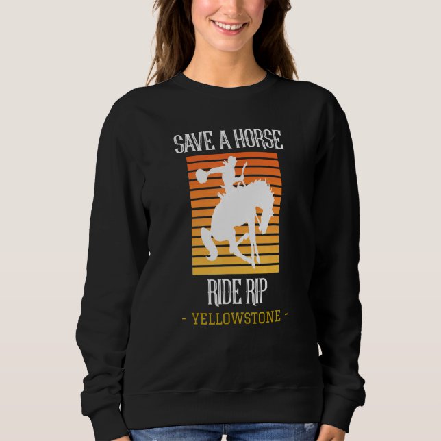 Reiten Yellowstone Montana 1 Sweatshirt (Vorderseite)
