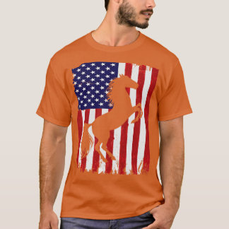 Reitenamerikanische Flagge USA 4. Juli Patriotic E T-Shirt