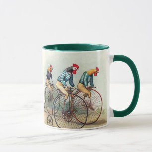 Reitende Hähne Tasse