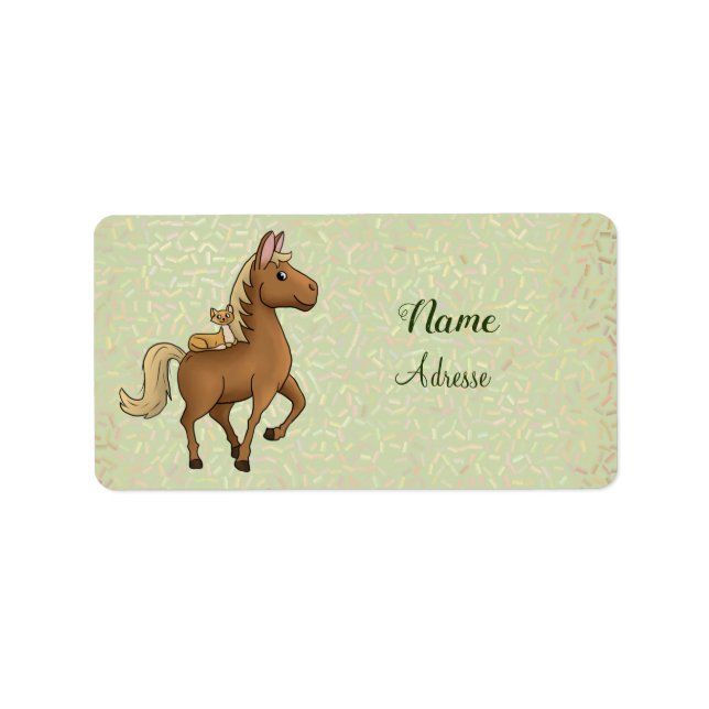 Reiter Adressaufkleber (Vorne)