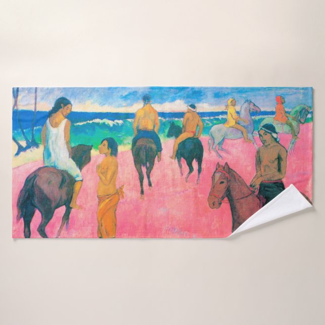 Reiter am Strand, Gauguin Badehandtuch (Badehandtuch)