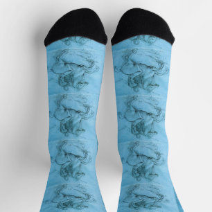 Reiter auf einem aufbäumenden Pferd Leonardo Da V Socken