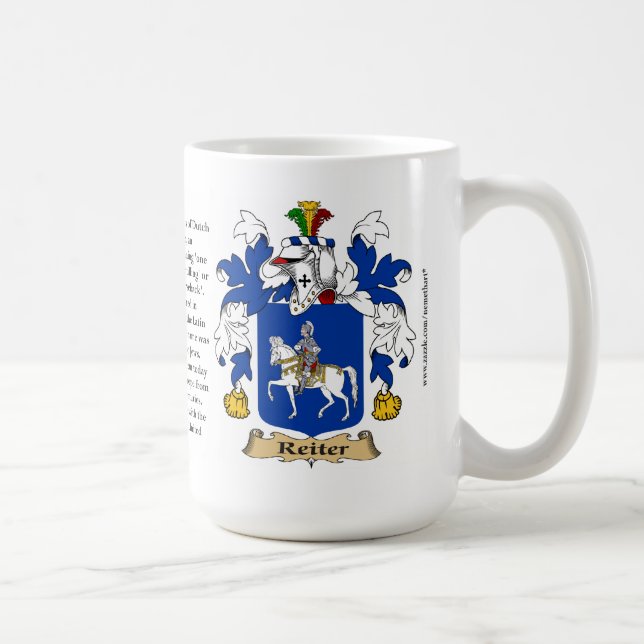 Reiter, der Ursprung, die Bedeutung und das Wappen Kaffeetasse (Rechts)