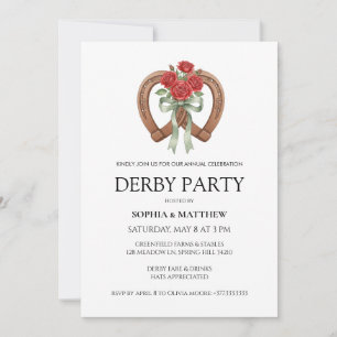 Reiter-Derby-Party-Moderne-Pferderennen-Einladung Einladung
