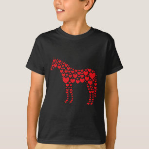 Reiter für Pferde im Lover Herz T-Shirt