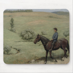Reiter in einer Landschaft, 1894 (Öl an Bord) Mousepad