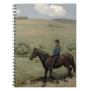 Reiter in einer Landschaft, 1894 (Öl an Bord) Notizblock