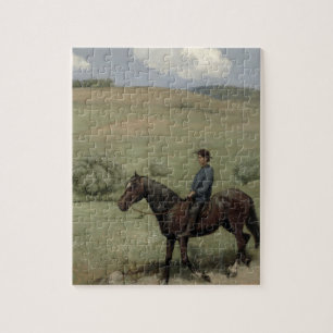 Reiter in einer Landschaft, 1894 (Öl an Bord) Puzzle