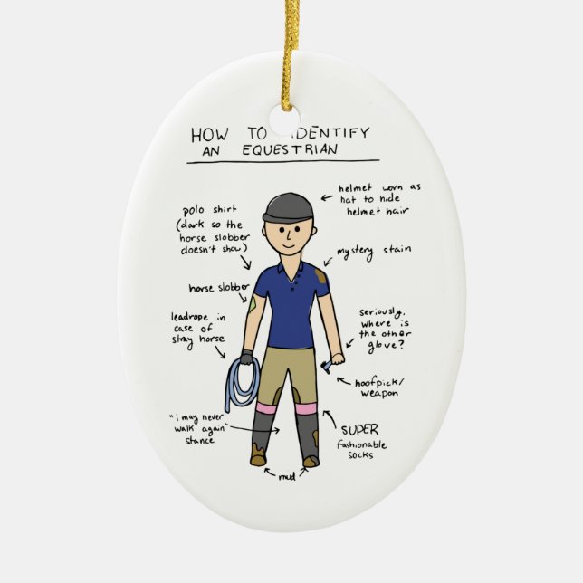 Reiter Keramik Ornament (Vorne)