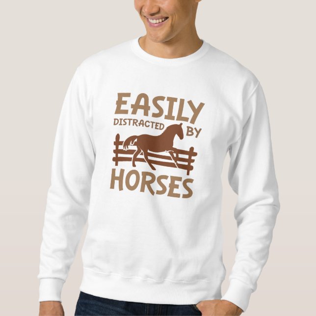 Reiter leicht abgelenkt sweatshirt (Vorderseite)