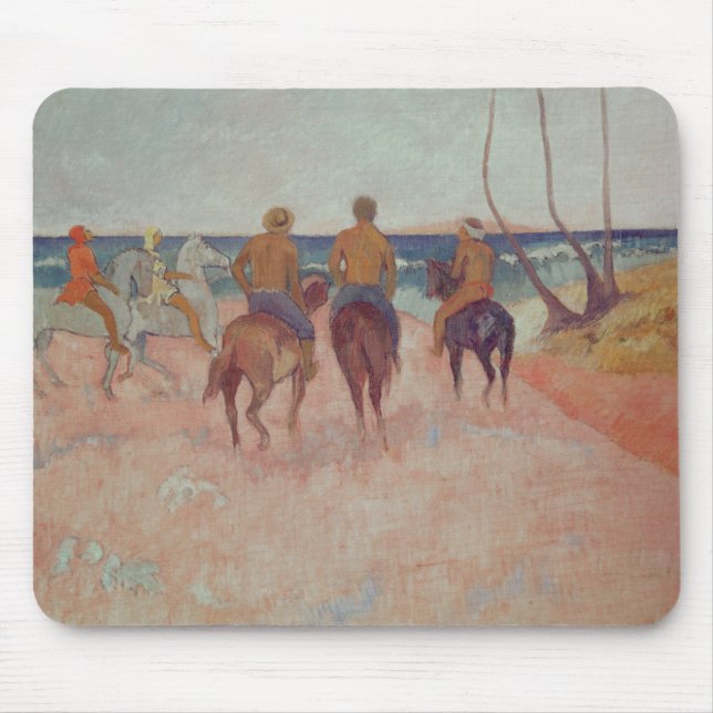 Reiter Paul Gauguins | auf dem Strand 1902 Mousepad (Vorne)