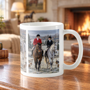 Reiter Pferdeliebhaber 3-Foto-Collage Kaffeetasse