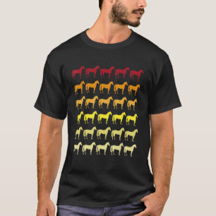 Reiter-Retro-Tiermuster T-Shirt