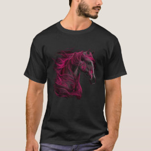 Reiter Roter Pferd Cowgirl Reiten Spaß T-Shirt