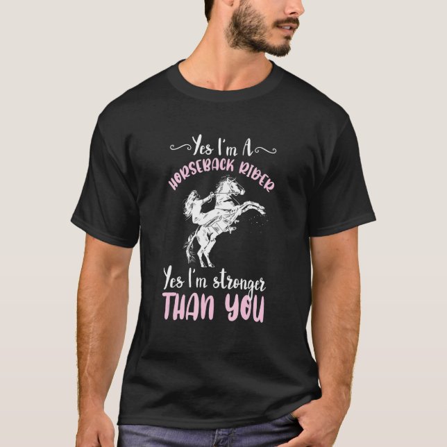 Reiter stärker als du Reiten T-Shirt (Vorderseite)