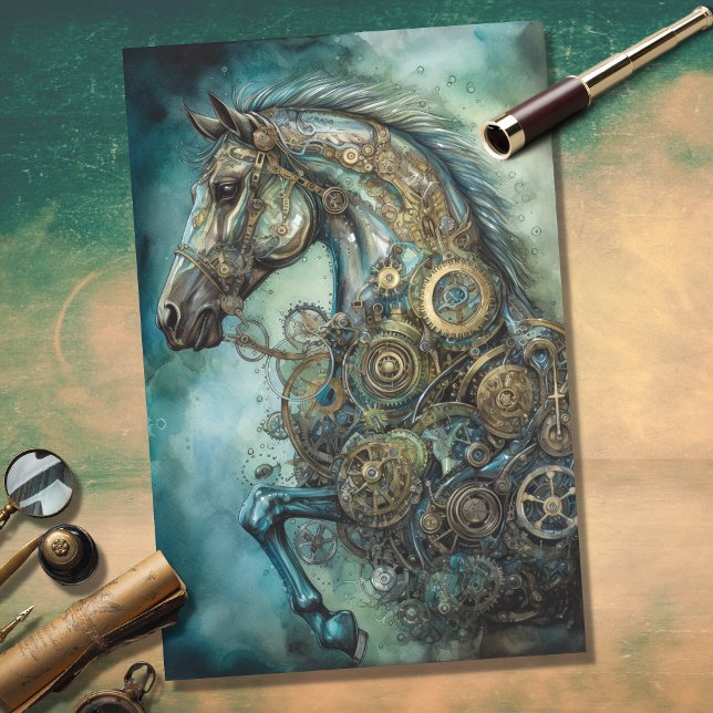 Reiter-Steampunk-1-Decoupage-Papier Seidenpapier (Von Creator hochgeladen)