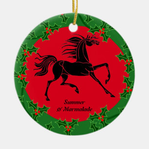 Reiter und Personalisierte Weihnachten Keramikornament